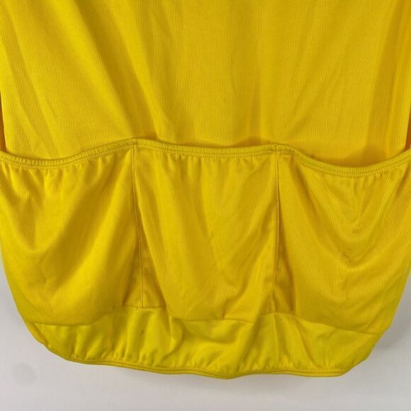 Ascis Mens Yellow Performance Quarter Zip Short Sleeve Comfort T Shirt Size M - Picture 4 of 7